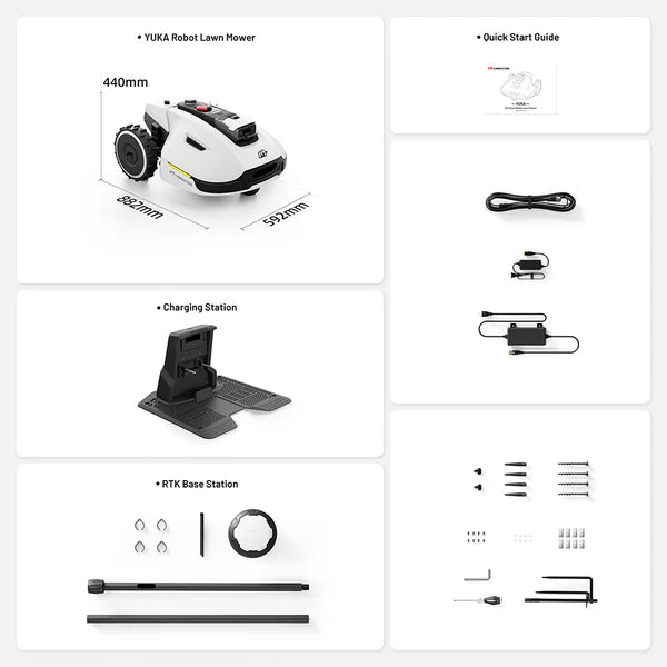 Yuka 2000m²: Robot lawnmower without loop